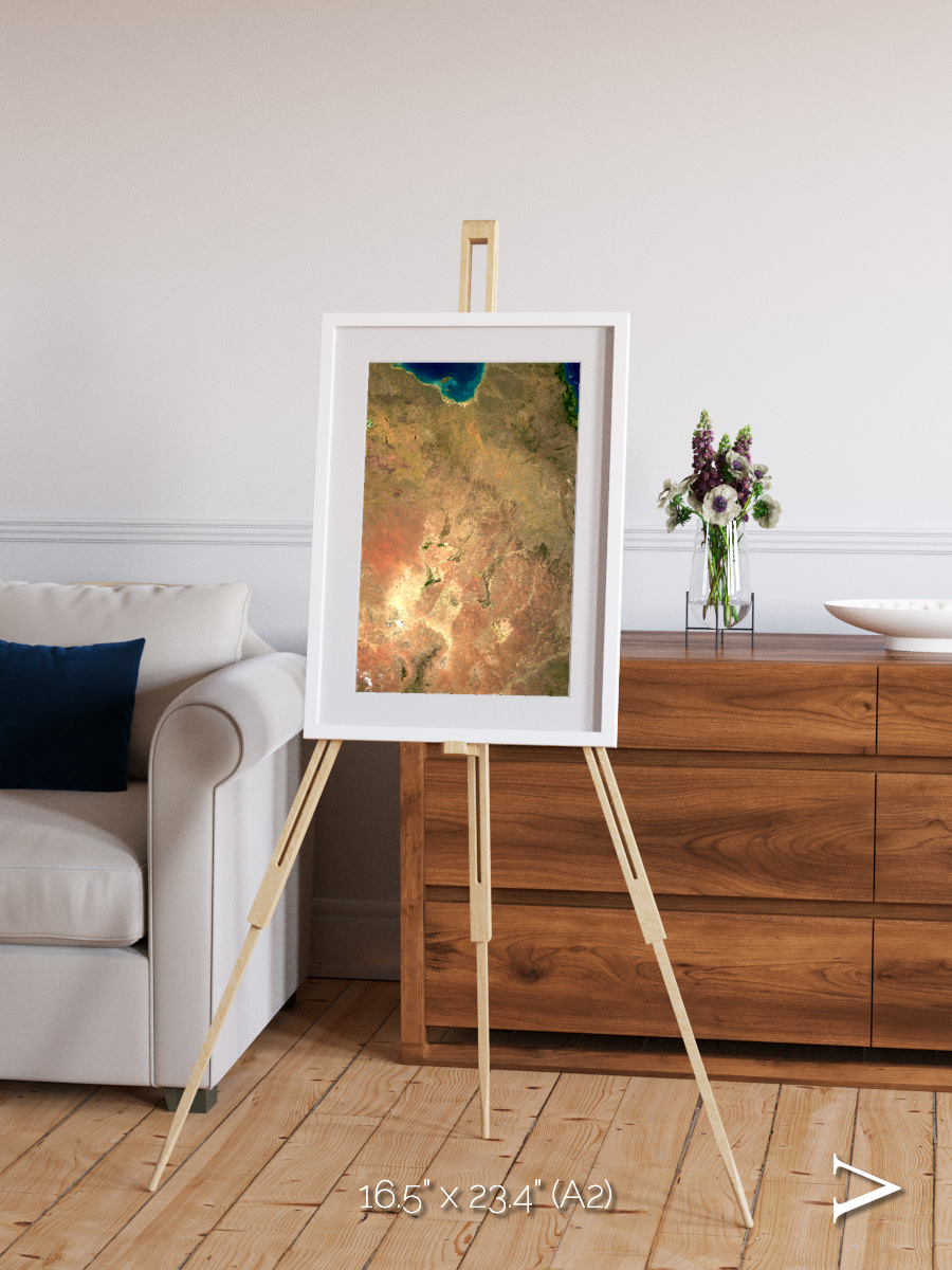 Winding Waters, Australia Framed & Mounted Print