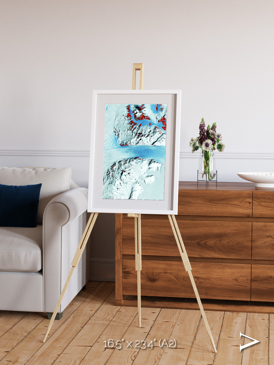 River of Ice, Byrd Glacier Framed & Mounted Print