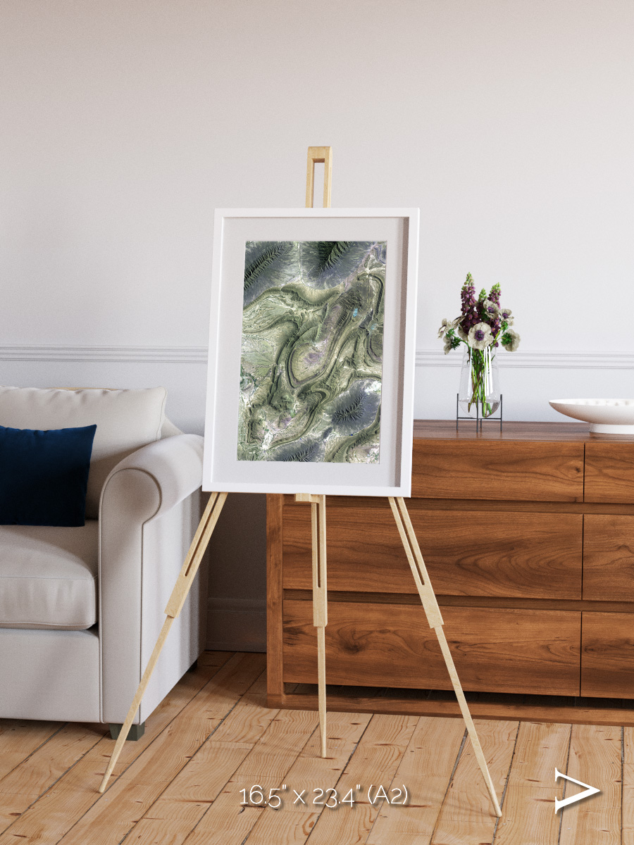 Rugged Relief, Coahuila Mexico Framed & Mounted Print