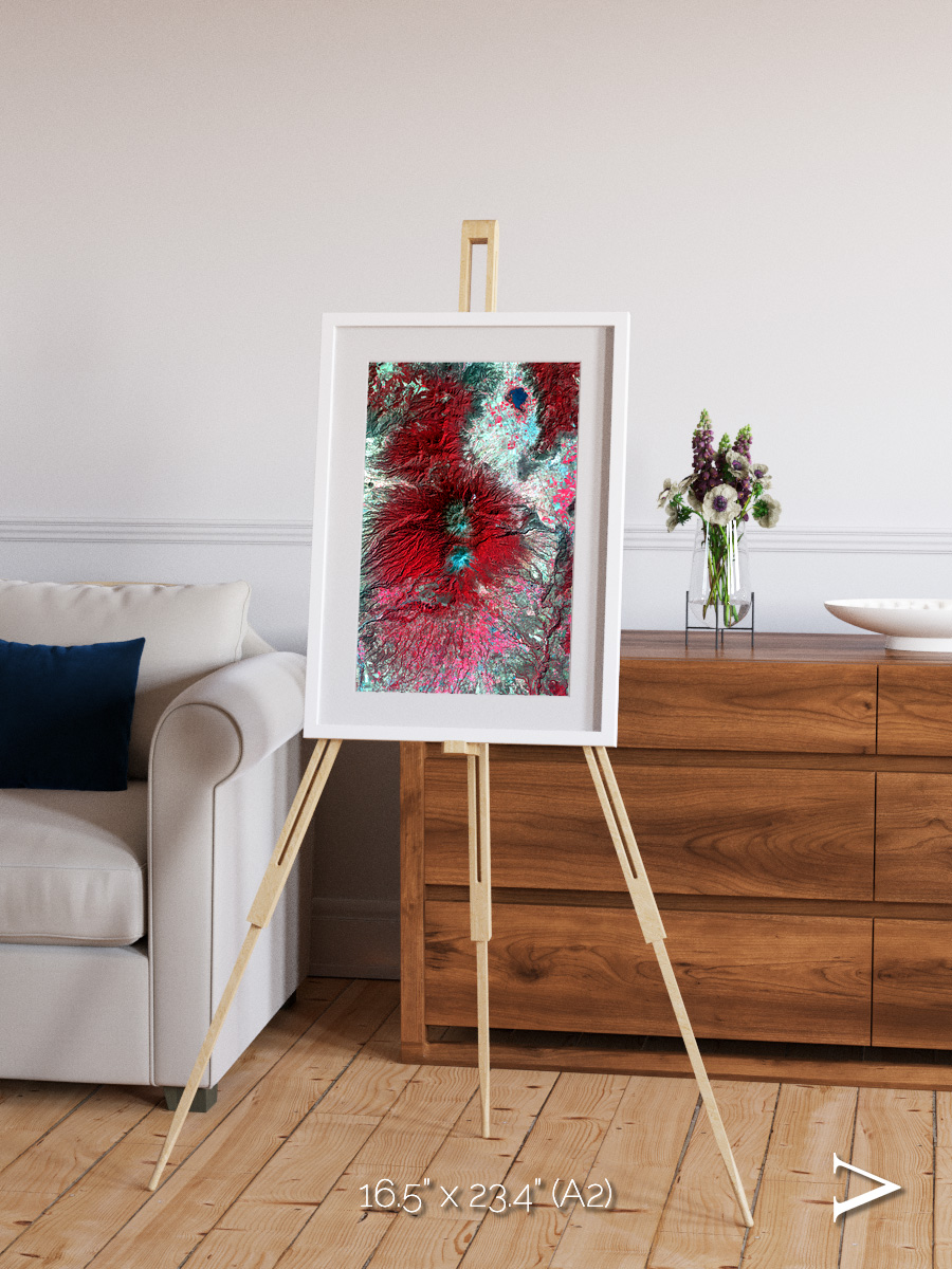 Lava Lines, Colima Volcano Framed & Mounted Print