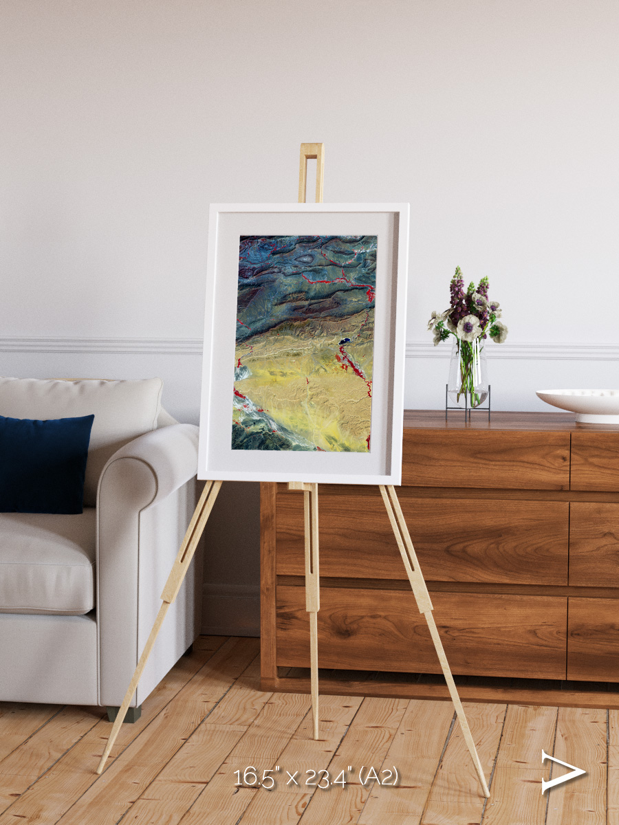 Crimson Veins, Atlas Mountains Framed & Mounted Print