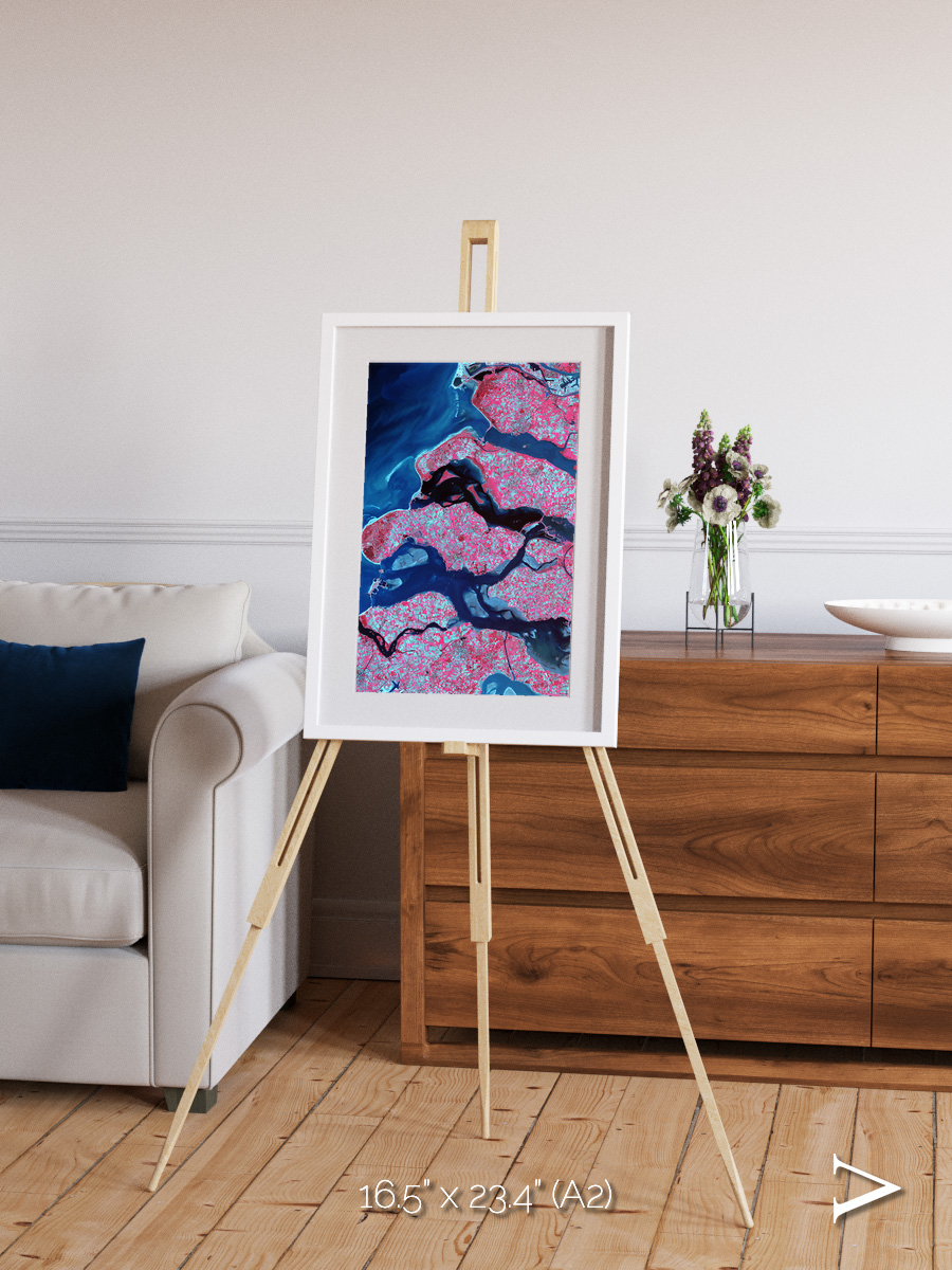 Windward Isles, Delta Region Netherlands Framed & Mounted Print