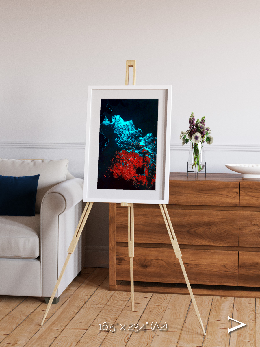 Island Sanctuary, Ghostly Grease Ice Framed & Mounted Print