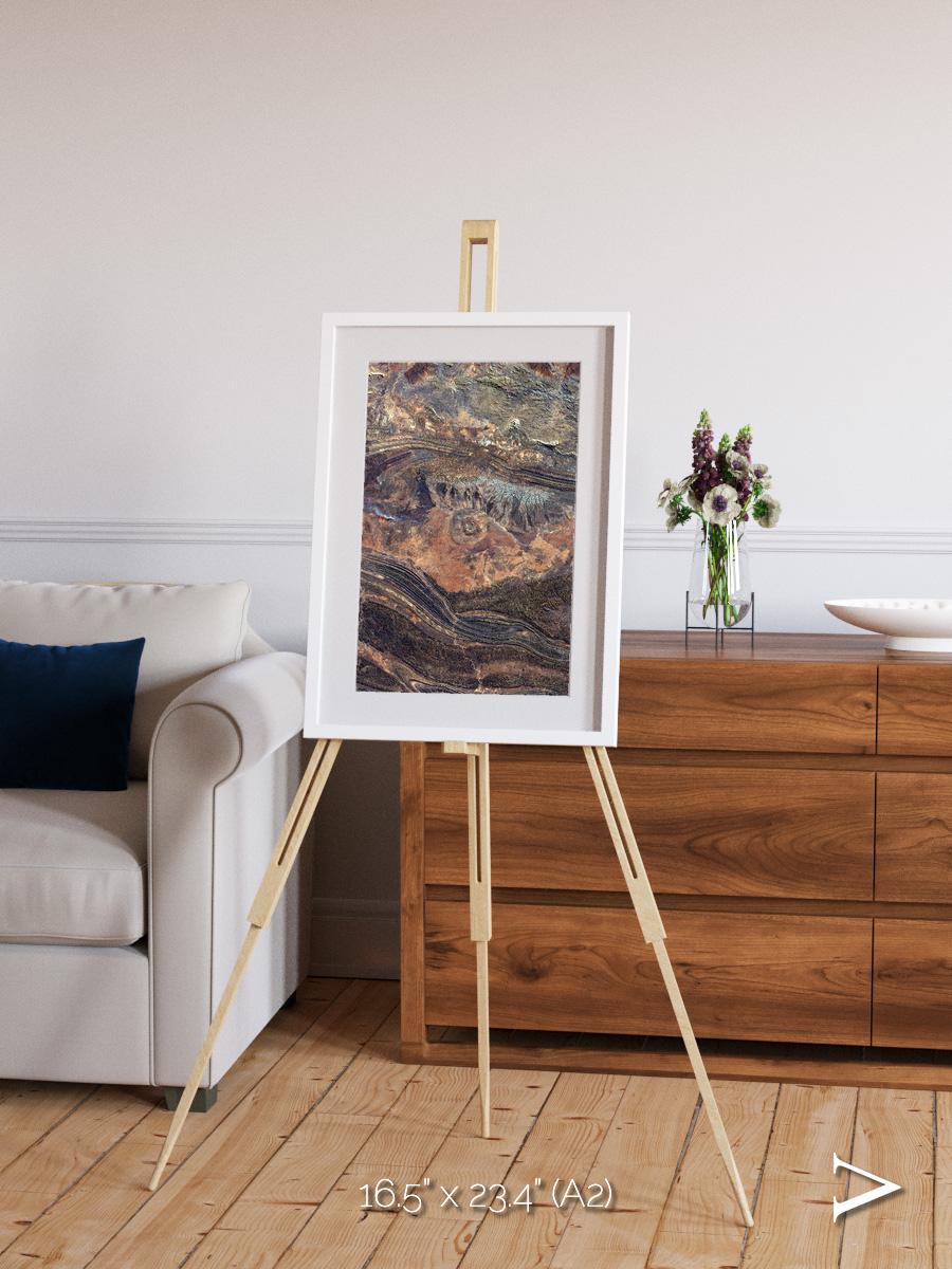 Volcanic Palette, Gosses Bluff Framed & Mounted Print