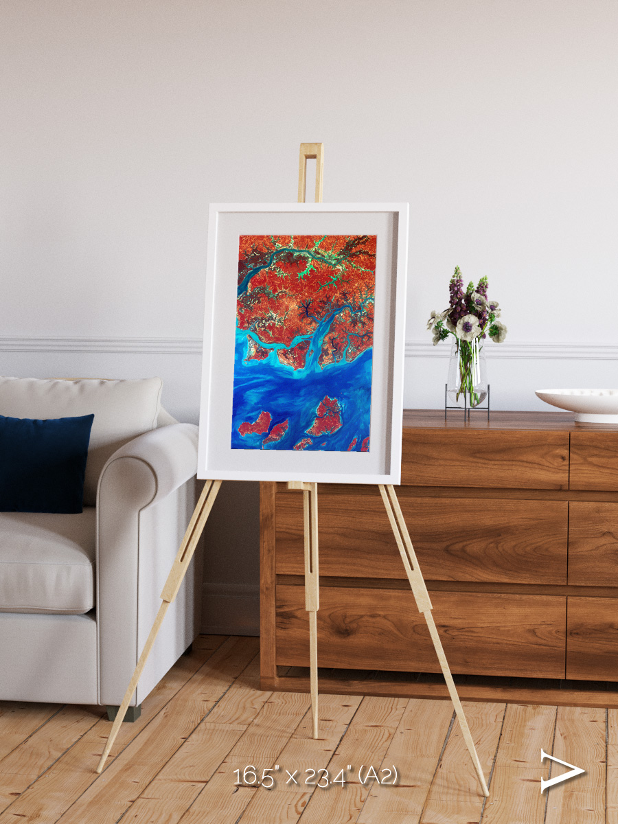 River and Plain, Guinea-Bissau Framed & Mounted Print