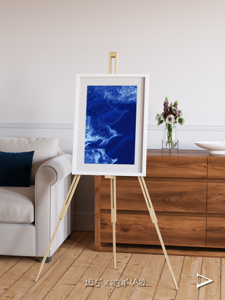 Wind Signatures, Ice Stars Framed & Mounted Print
