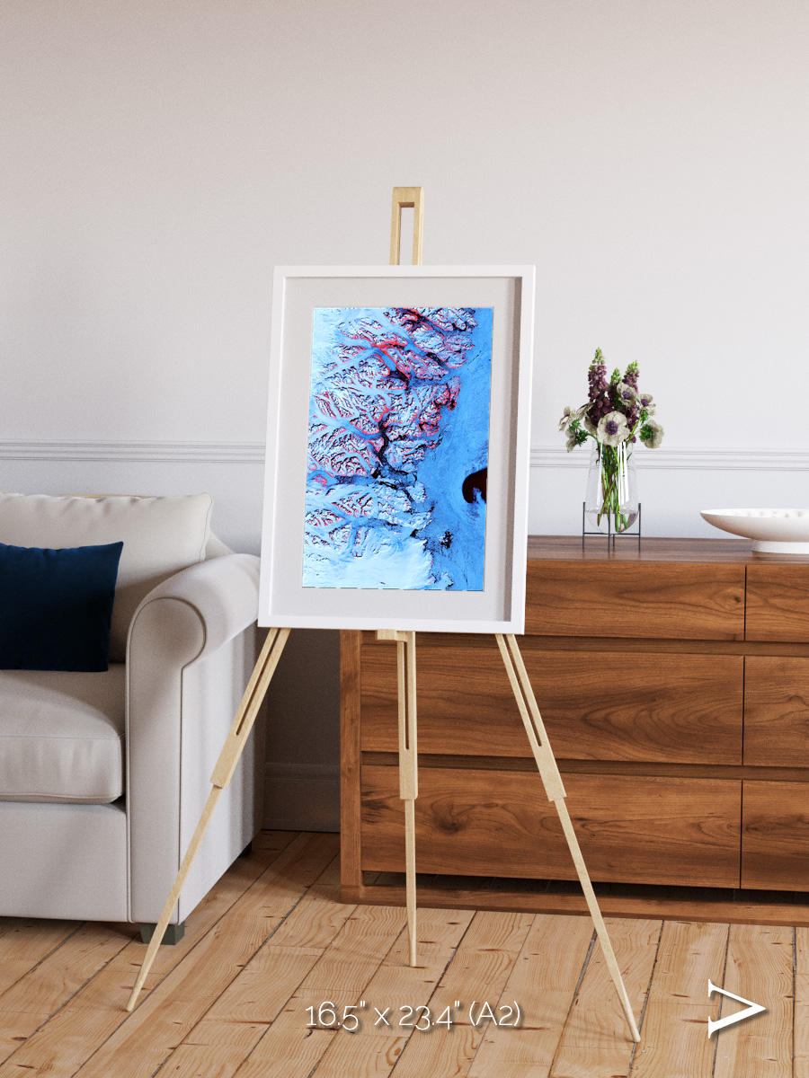 Polar Flow, Ice Waves Framed & Mounted Print