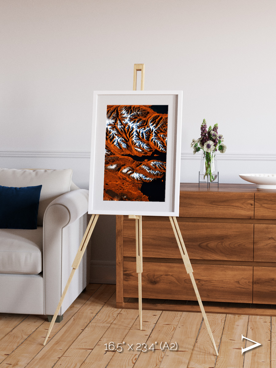 Striped Coast, Eyjafjörður Framed & Mounted Print