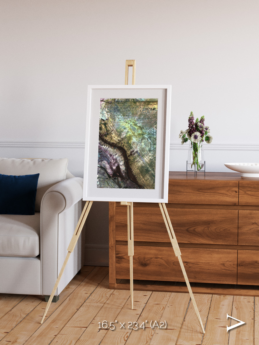 Floodplain Lines, Iraqi Emplacement Framed & Mounted Print