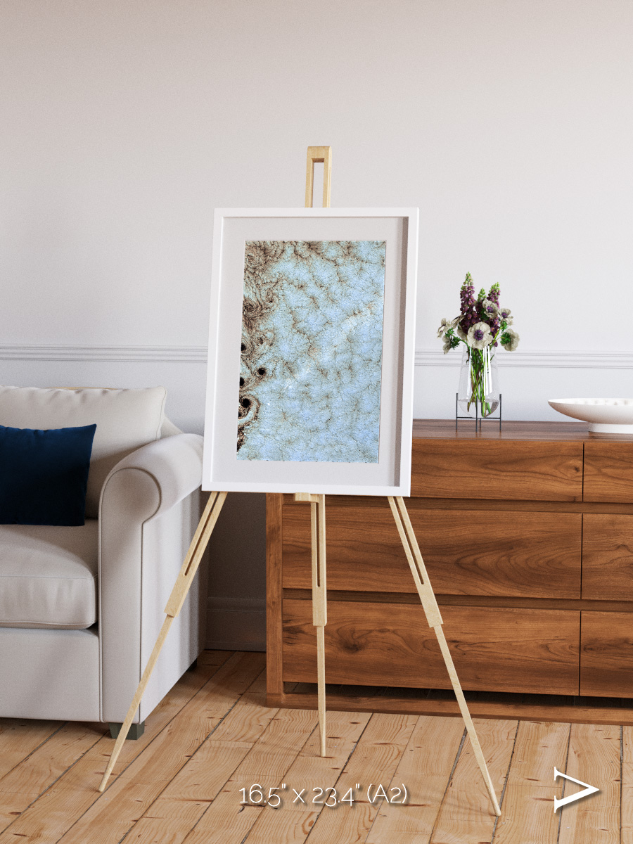 Wind Signatures, Karman Vortices Framed & Mounted Print