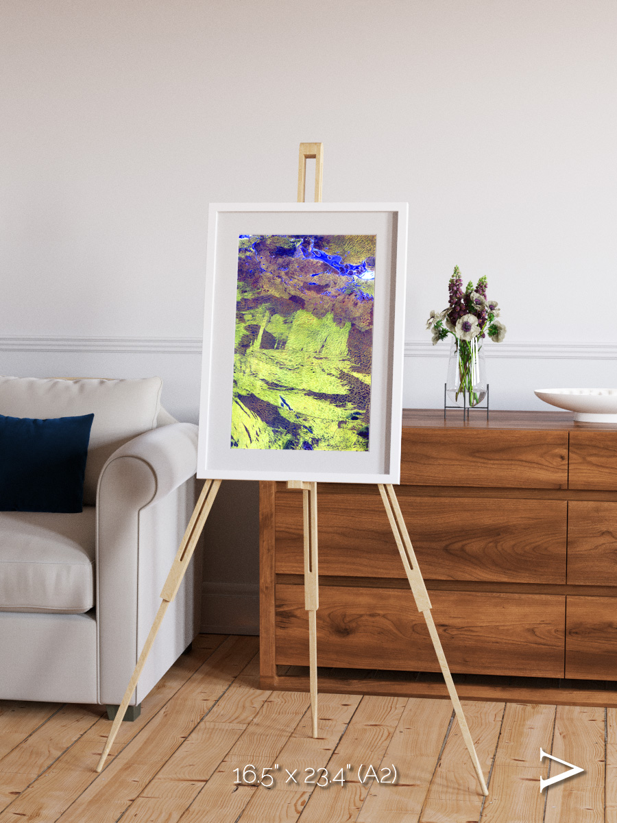 Lake Lines, Lake Amadeus Framed & Mounted Print
