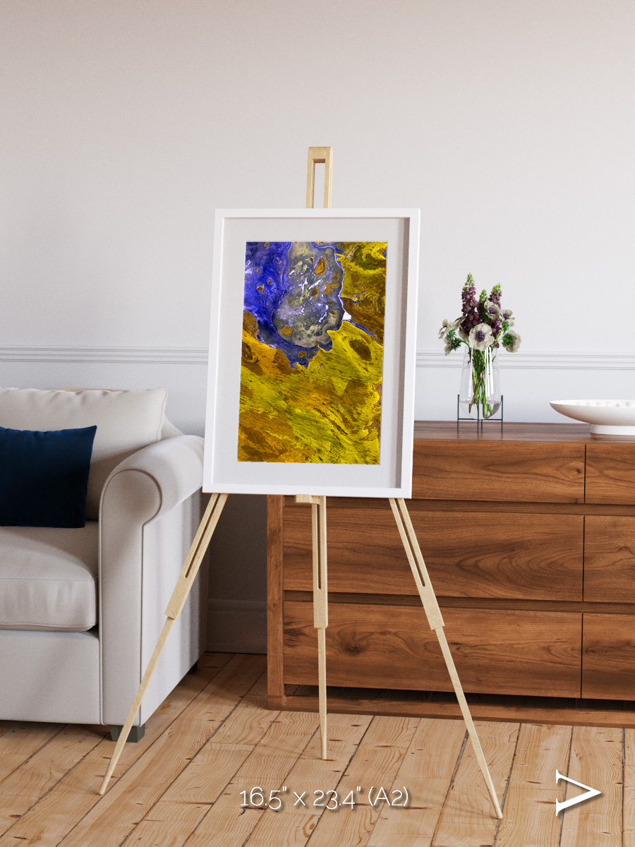 Saline Patterns, Lake Disappointment Framed & Mounted Print