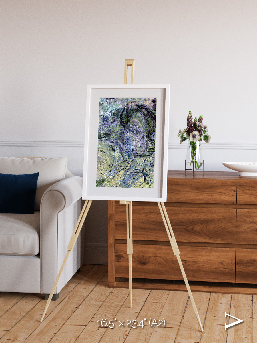 Mountain Textures, MacDonnell Ranges Framed & Mounted Print