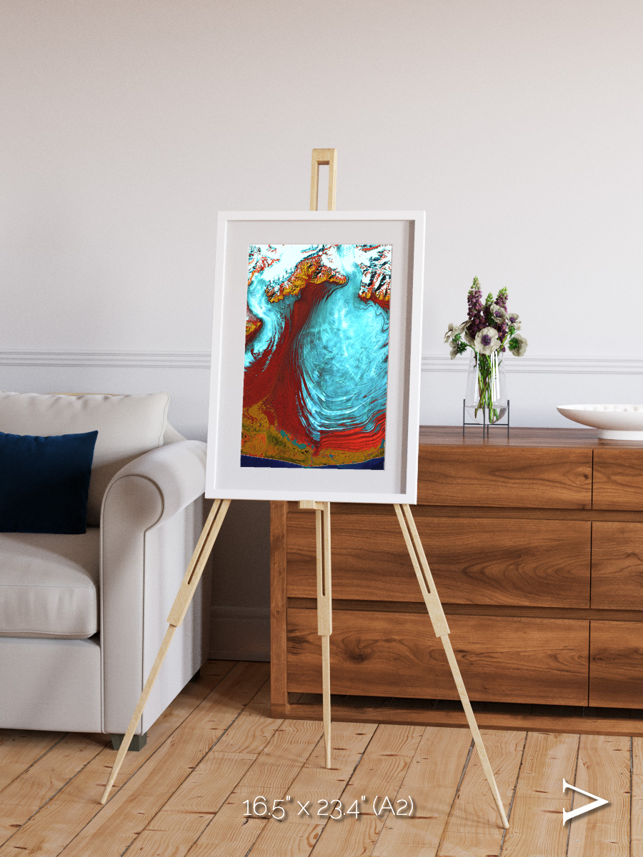 Glacial Passage, Malaspina Glacier Framed & Mounted Print