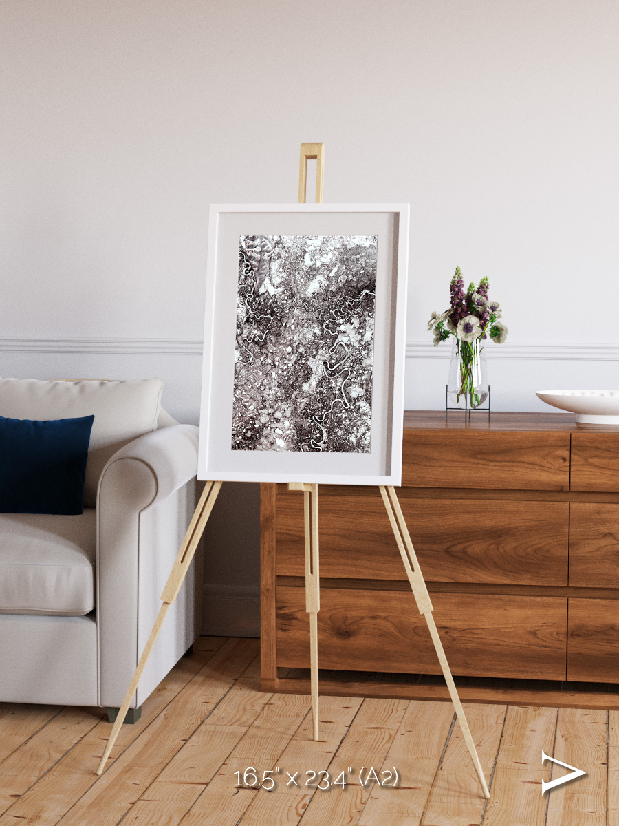 River Threads, Mayn River Framed & Mounted Print