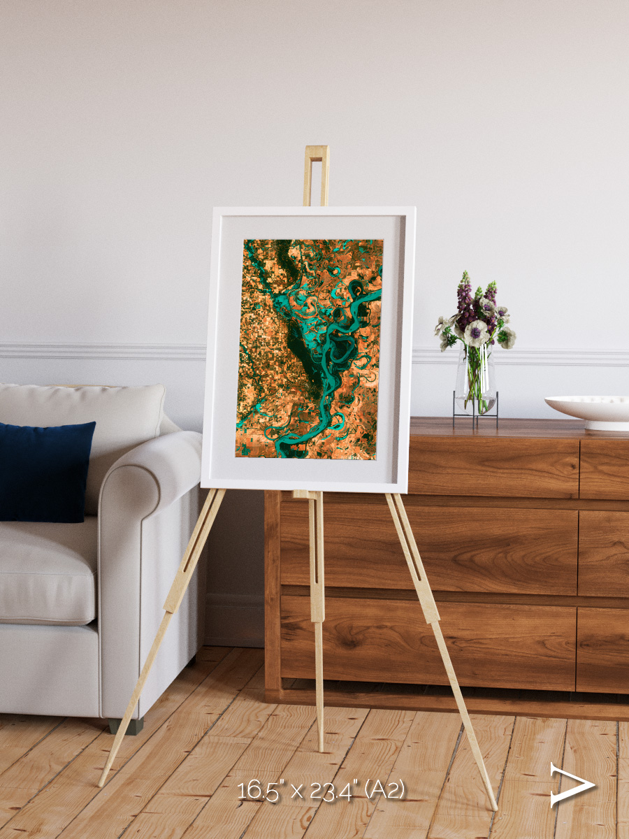 River’s Dance, Mississippi Framed & Mounted Print