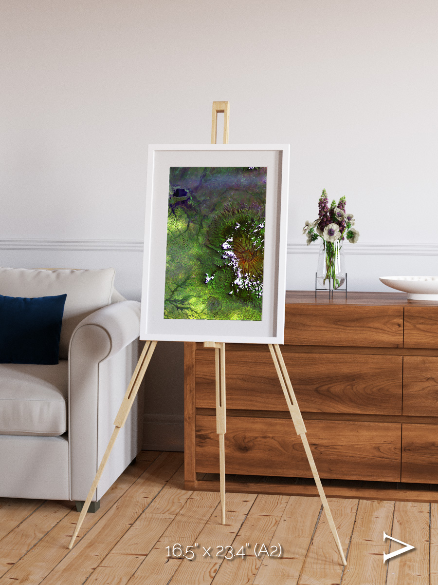 Vortex Trails, Mount Elgon Framed & Mounted Print
