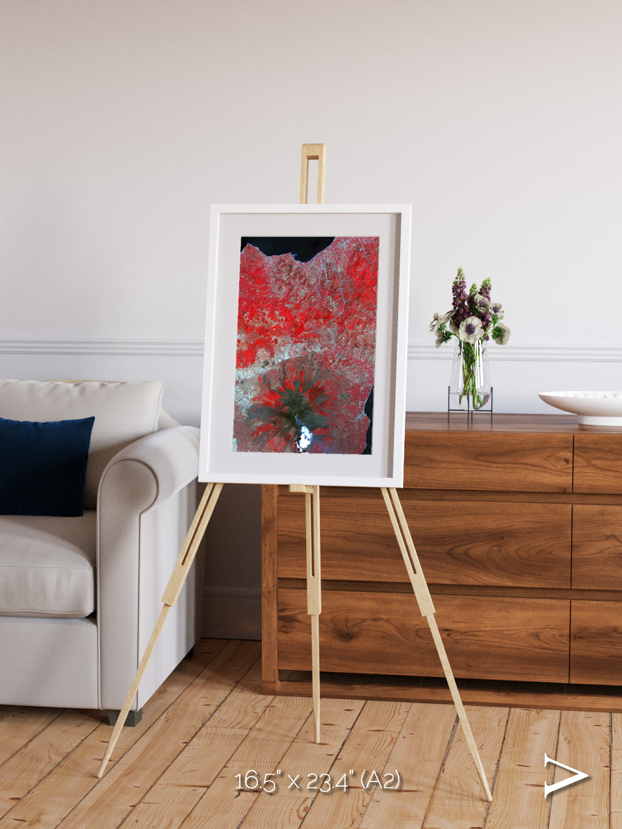 Painted Archipelago, Mt Etna Framed & Mounted Print