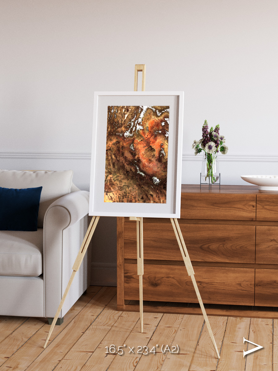 Sunlit Dunes, North America Framed & Mounted Print