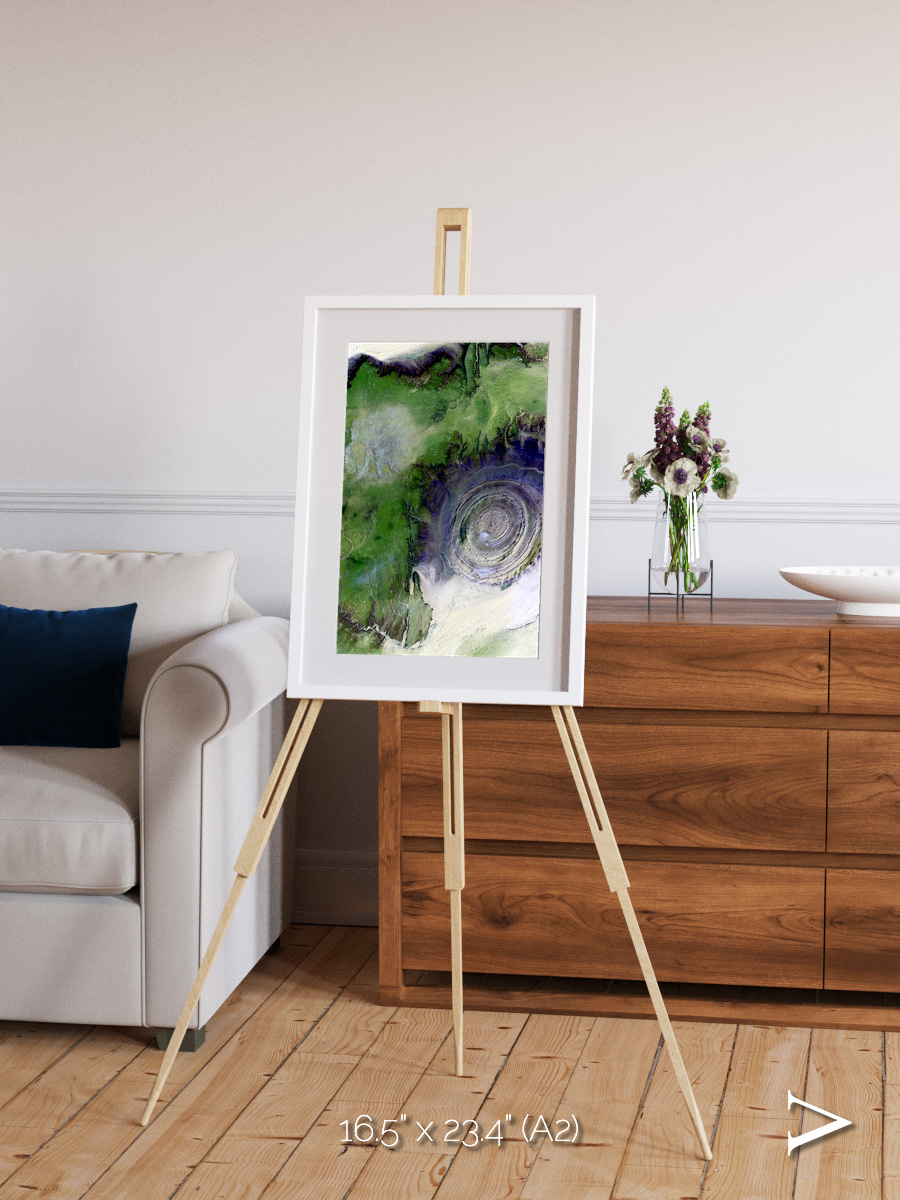 Dormant Giants, Richat Structure Framed & Mounted Print