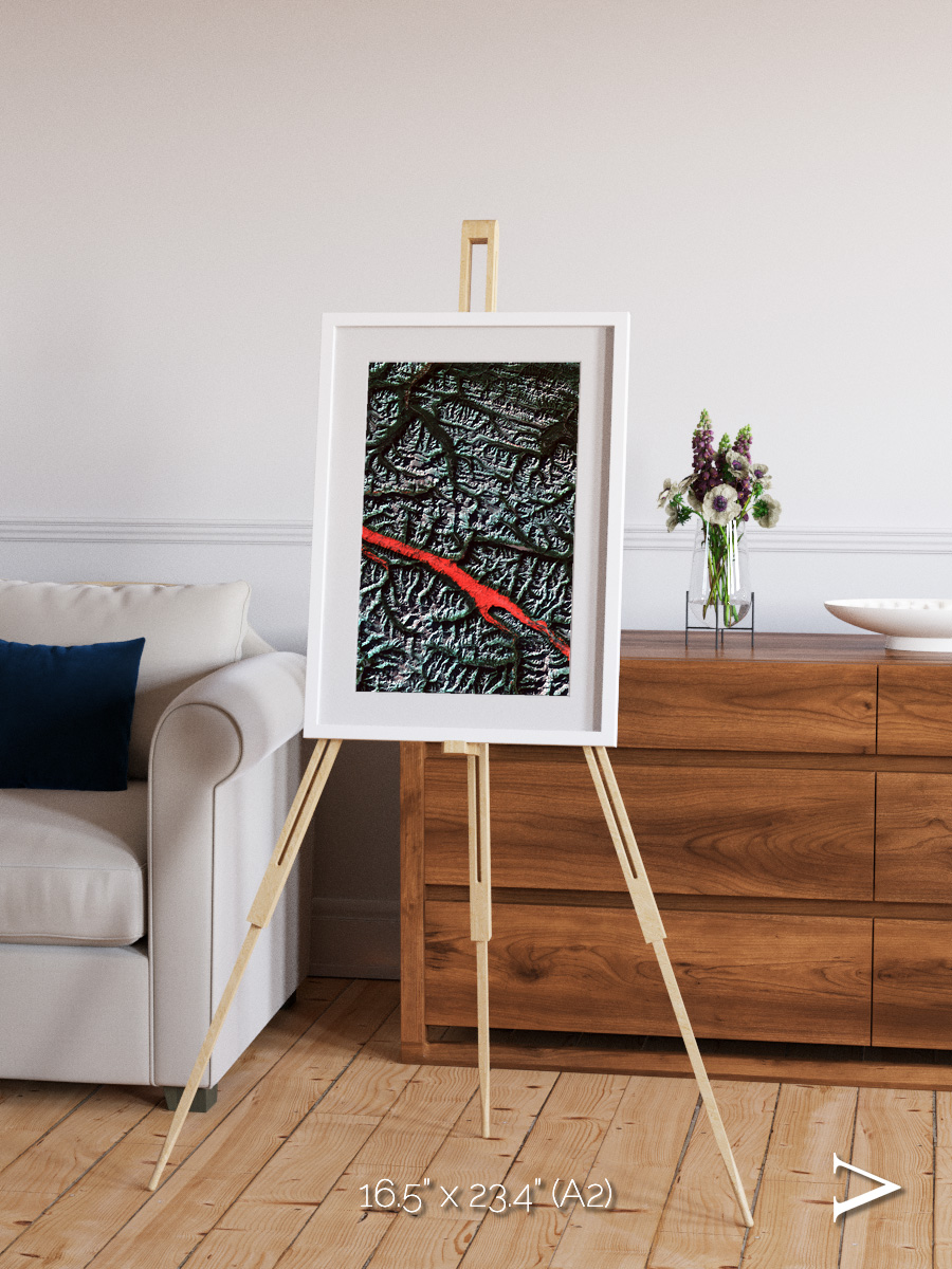 Light in the Trench, Canadian Rockies Framed & Mounted Print