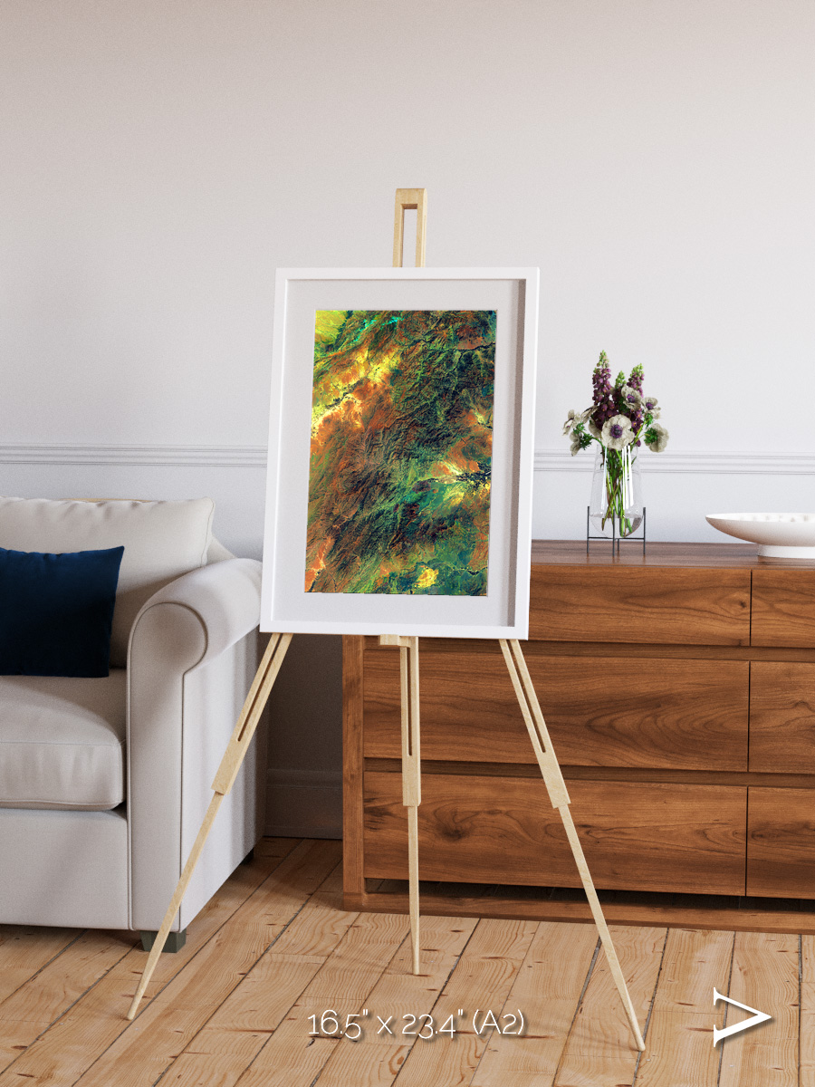 Irrigated Highlands, Eastern Afghanistan Framed & Mounted Print