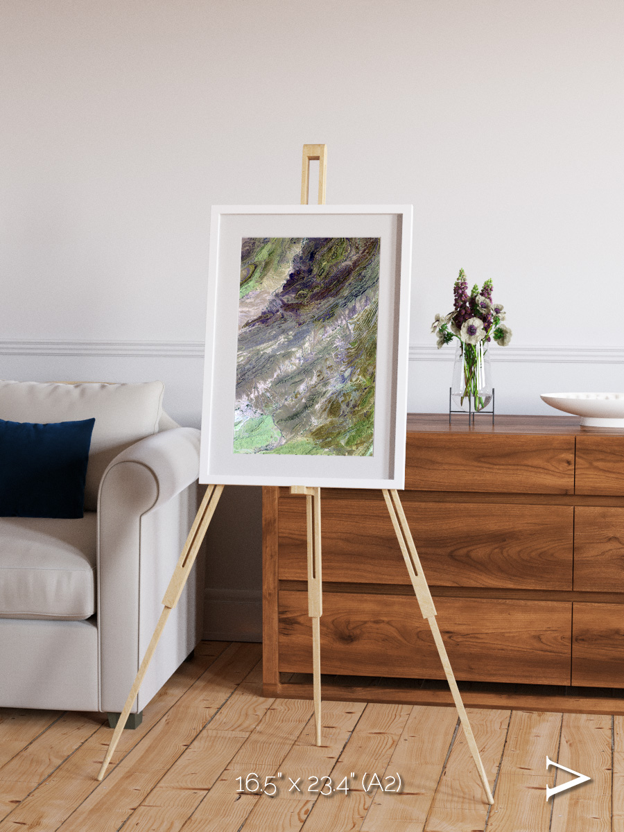 Rugged Relief, Sulaiman Mountains Framed & Mounted Print
