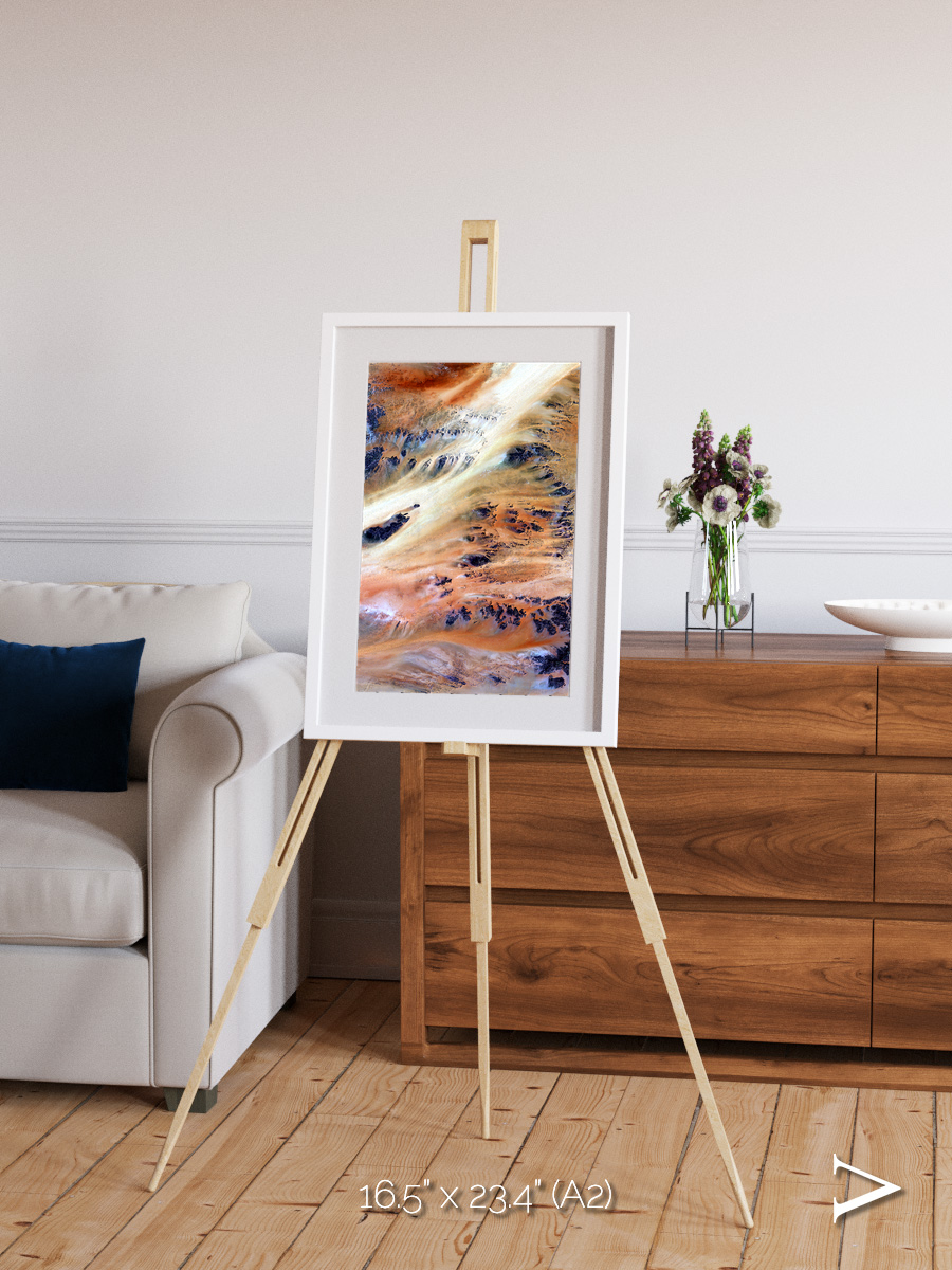 Shifting Dunes, Terkezi Oasis Framed & Mounted Print