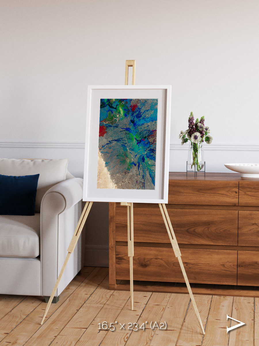Rift and Fire, Ethiopia Framed & Mounted Print