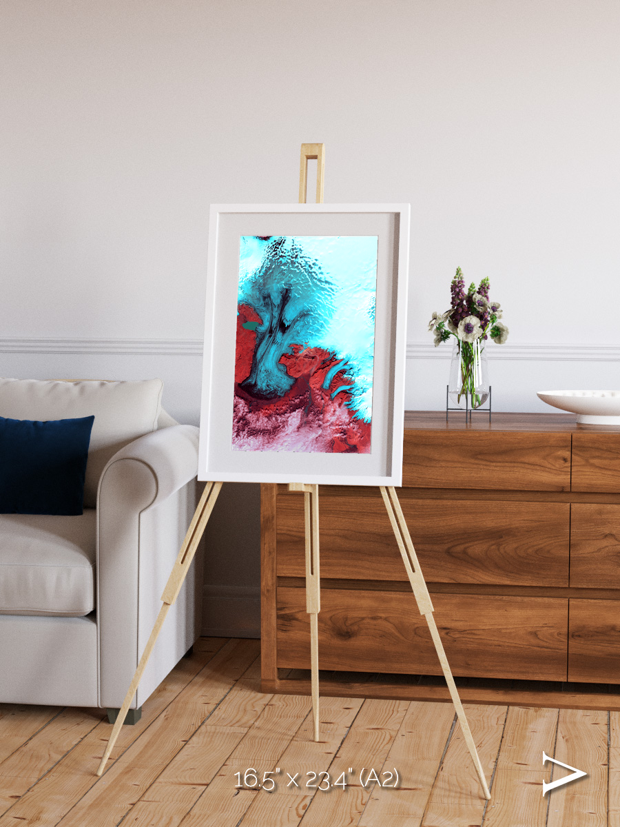 Polar Flow, Vatnajokull Glacier Ice Cap Framed & Mounted Print