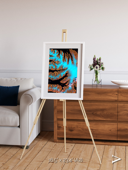 Frozen Currents, West Fjords Framed & Mounted Print
