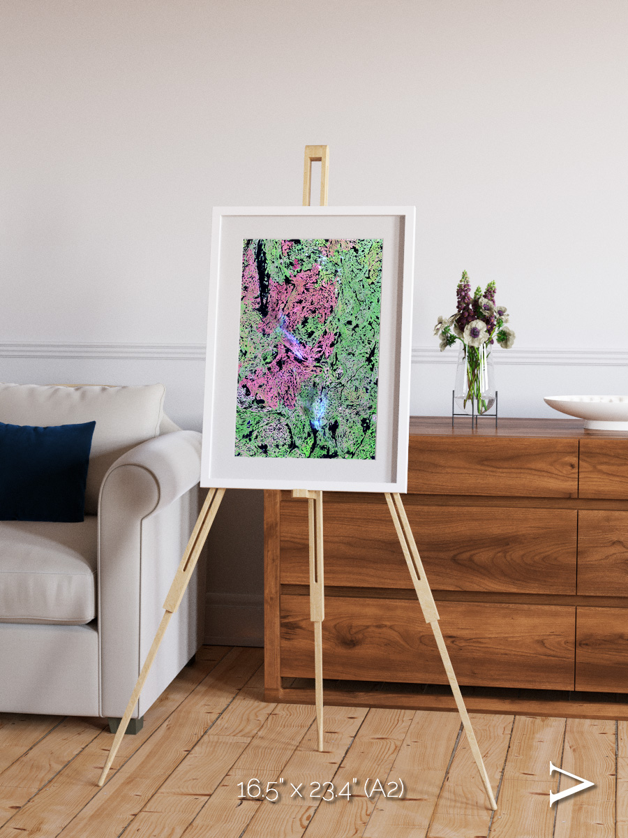 Ice River, Yellowknife Wetlands Framed & Mounted Print