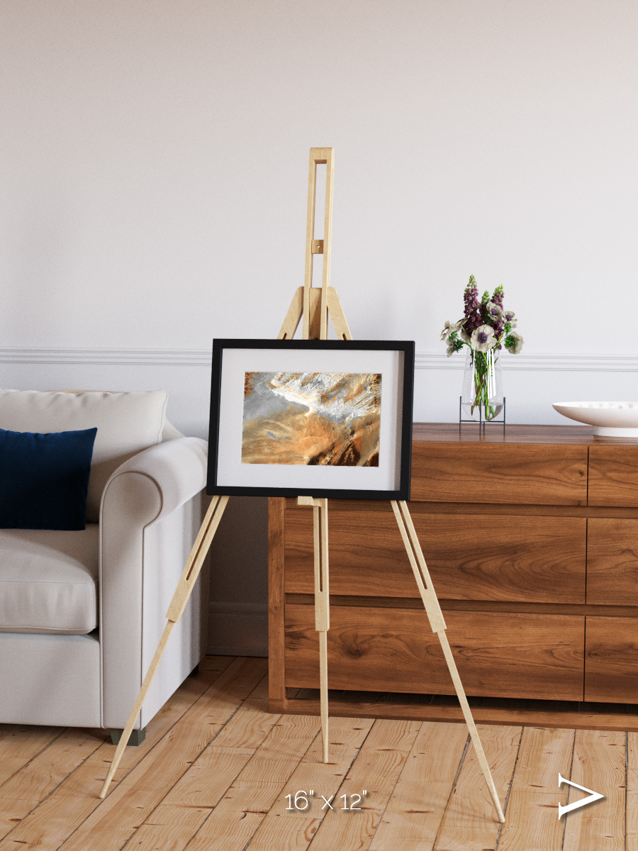 Etched Sands, Algerian Sahara Framed & Mounted Print