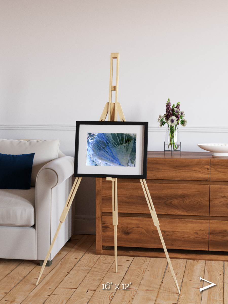Sunlit Dunes, Alluvial Fan Framed & Mounted Print