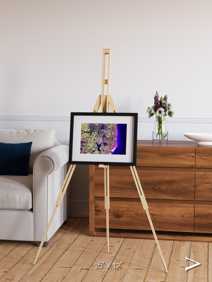 Wetland Mosaic, Cabo San Antonio Framed & Mounted Print
