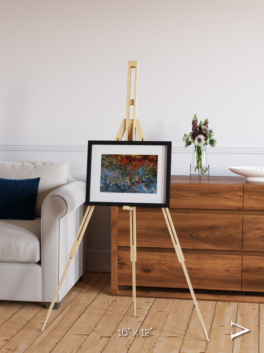 Geometric Fields, Eastern Kazakhstan Framed & Mounted Print