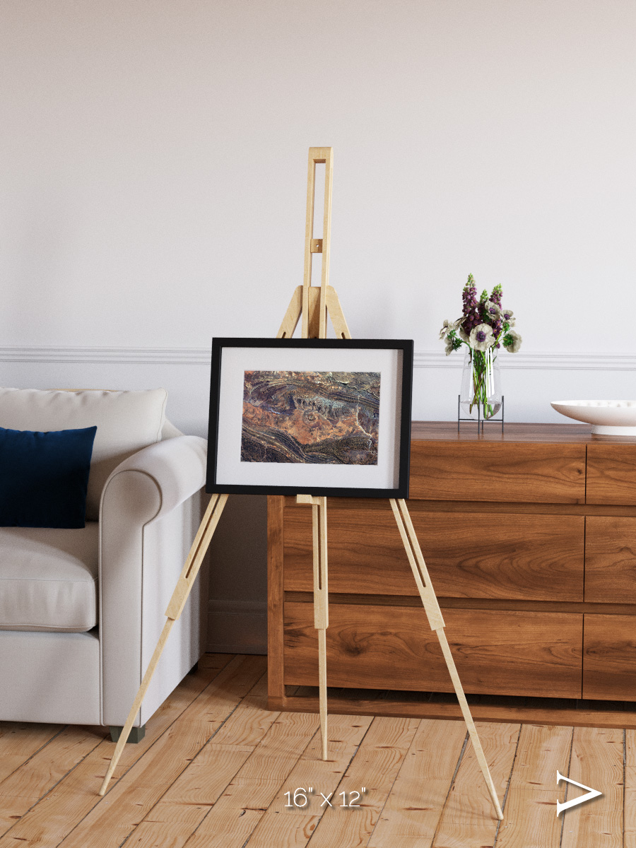 Volcanic Palette, Gosses Bluff Framed & Mounted Print