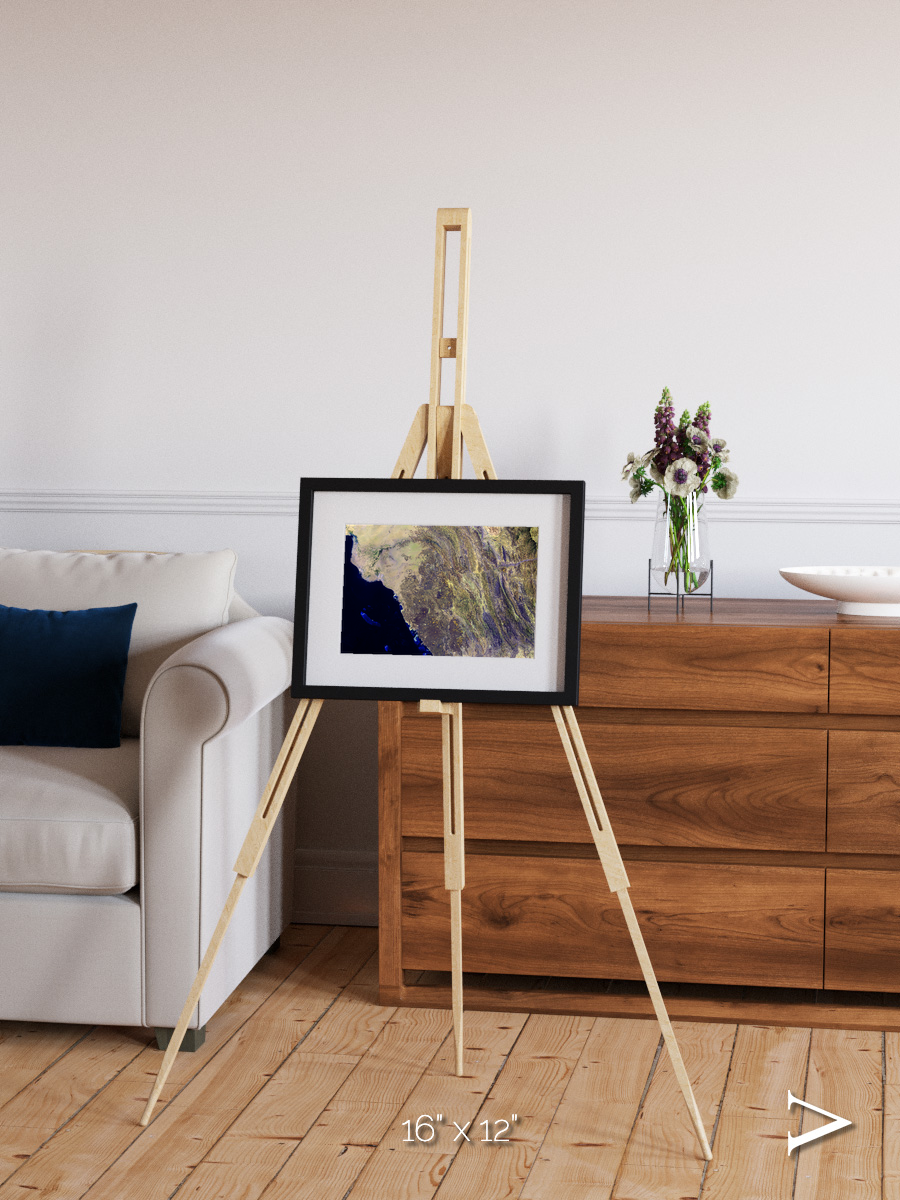 Fire Fields, Harrat Al Birk Framed & Mounted Print