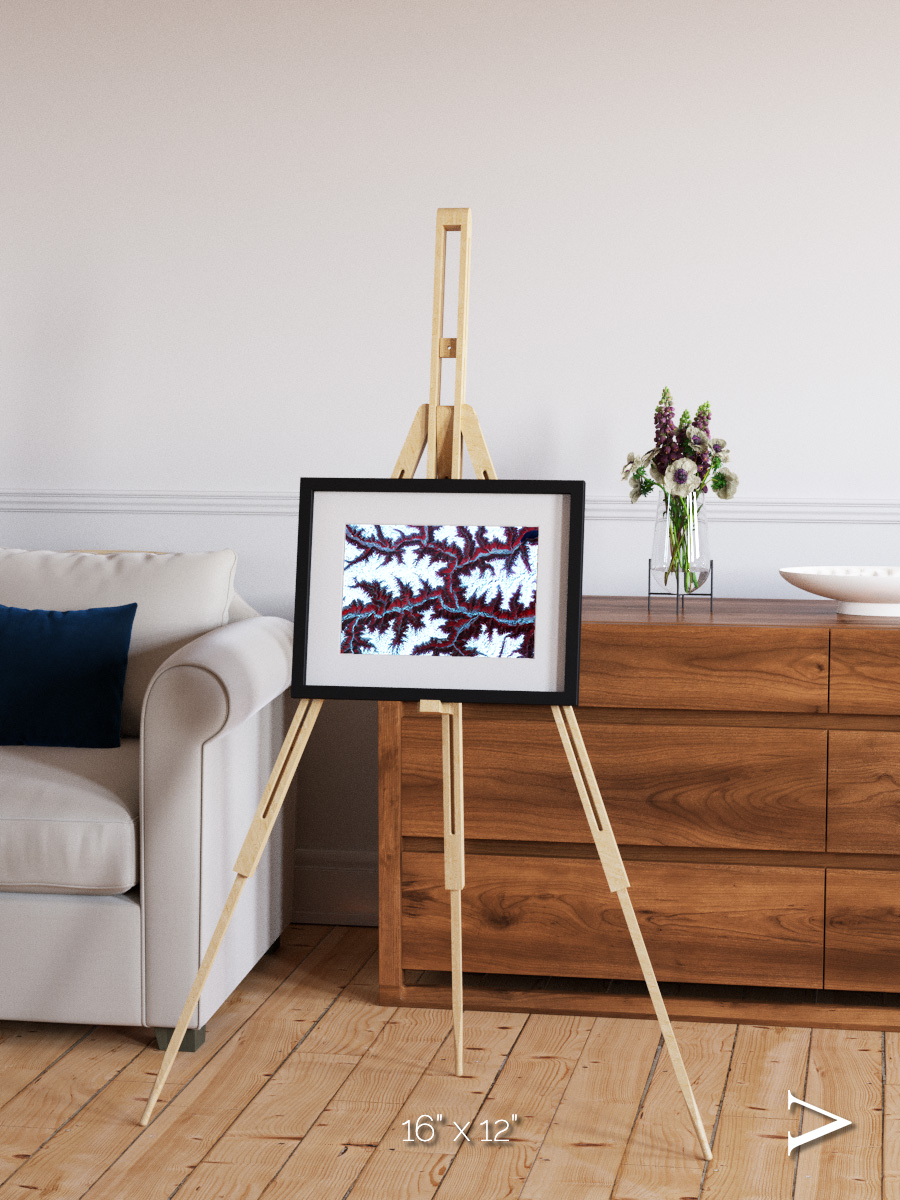 Ribbon River, Himalayas Framed & Mounted Print