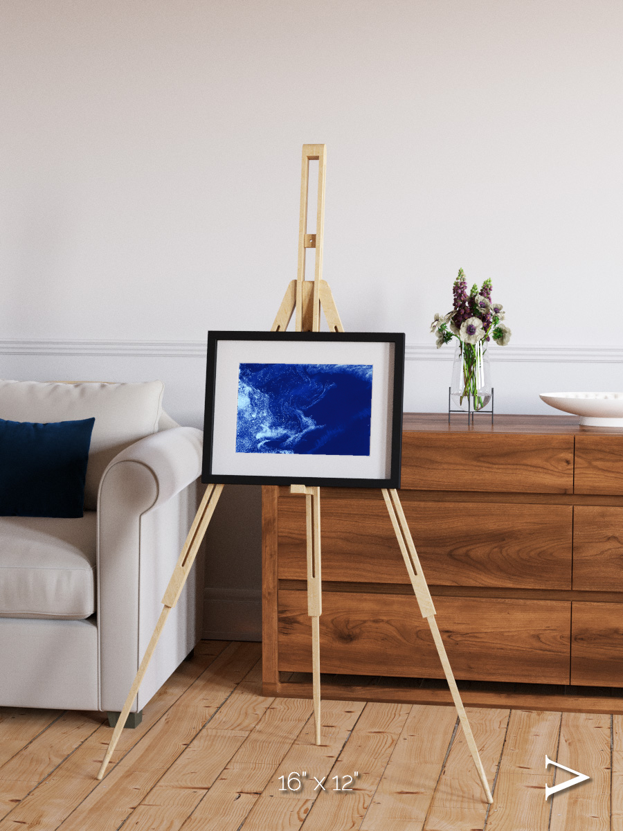 Wind Signatures, Ice Stars Framed & Mounted Print