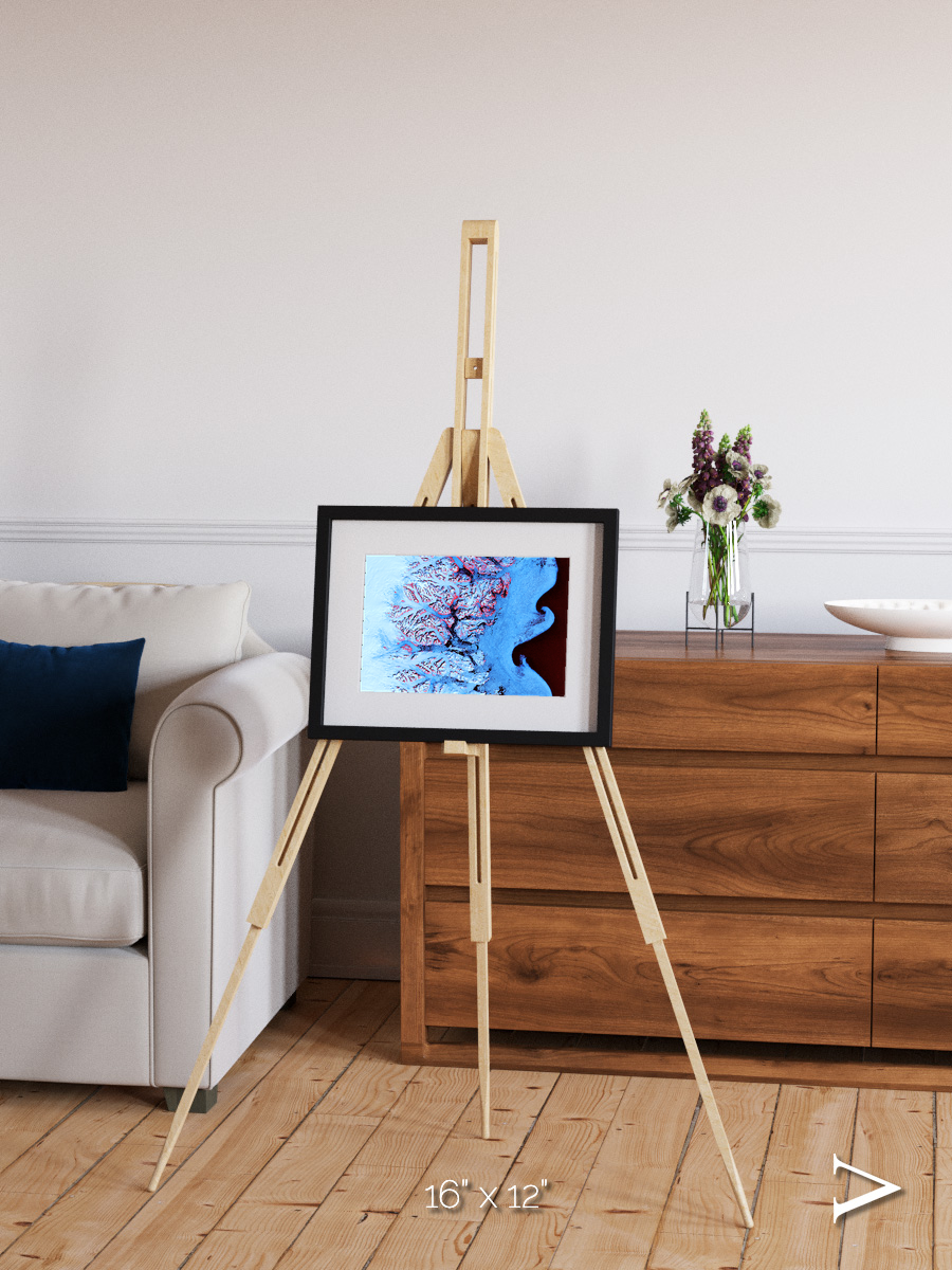 Polar Flow, Ice Waves Framed & Mounted Print