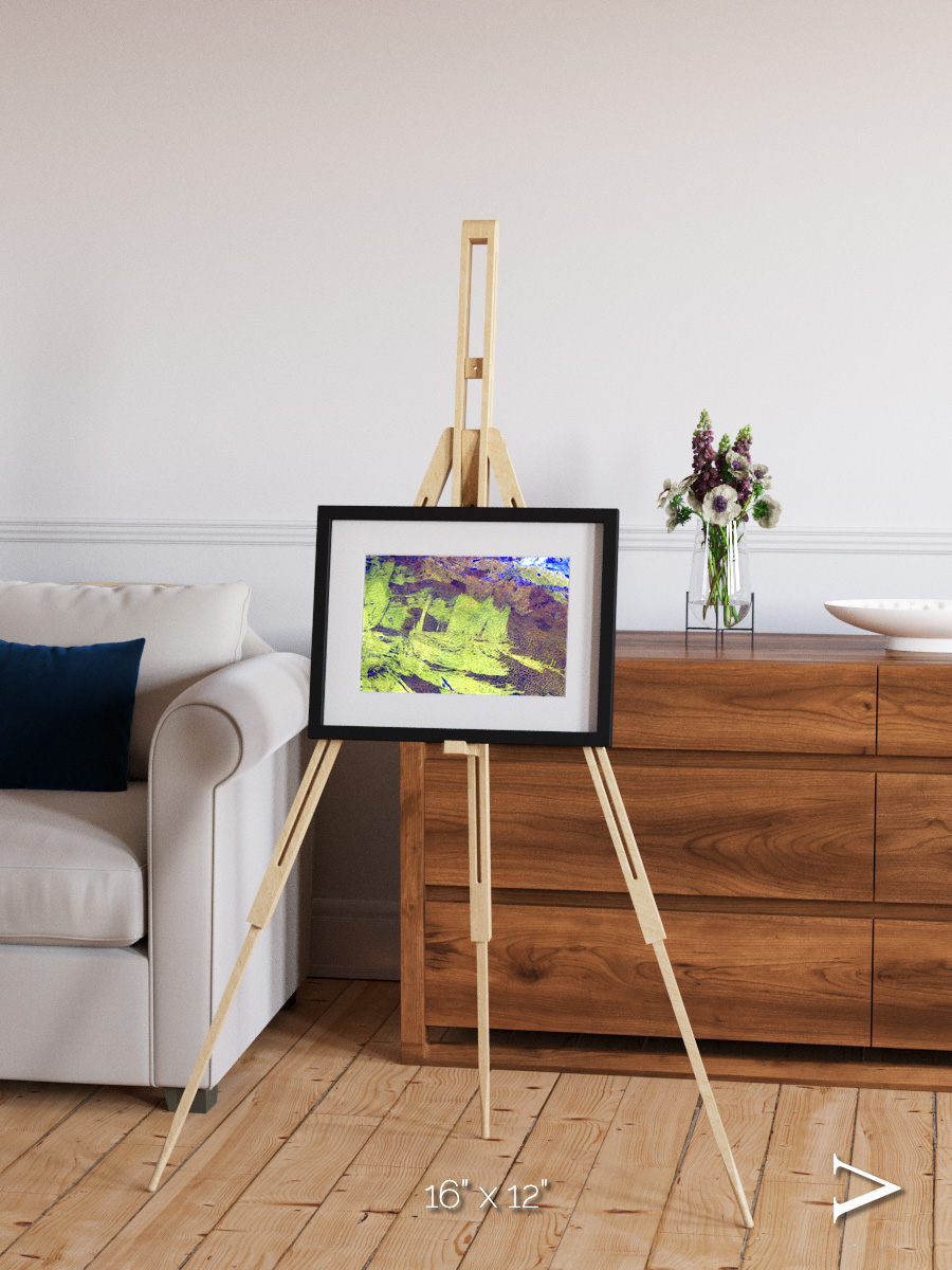 Lake Lines, Lake Amadeus Framed & Mounted Print
