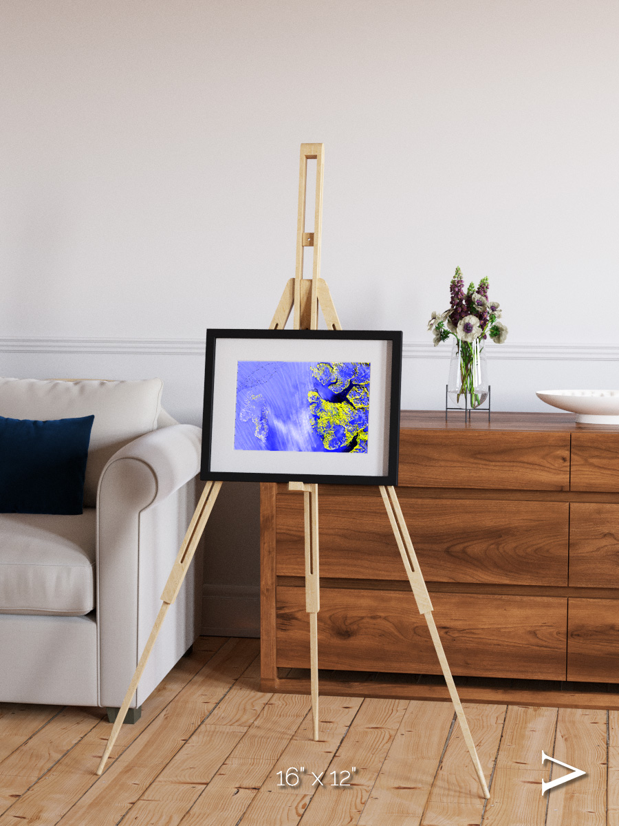 Islands in Snow, High Arctic Framed & Mounted Print