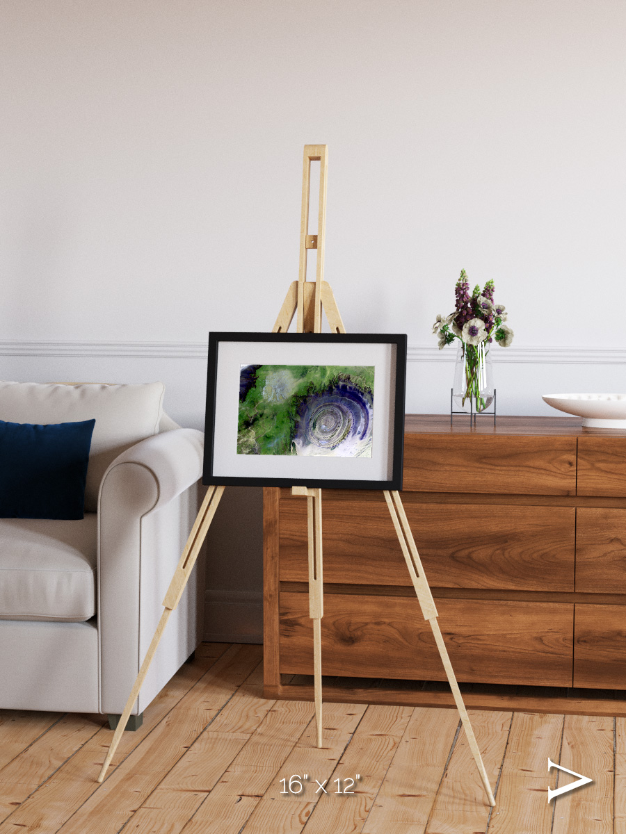 Dormant Giants, Richat Structure Framed & Mounted Print