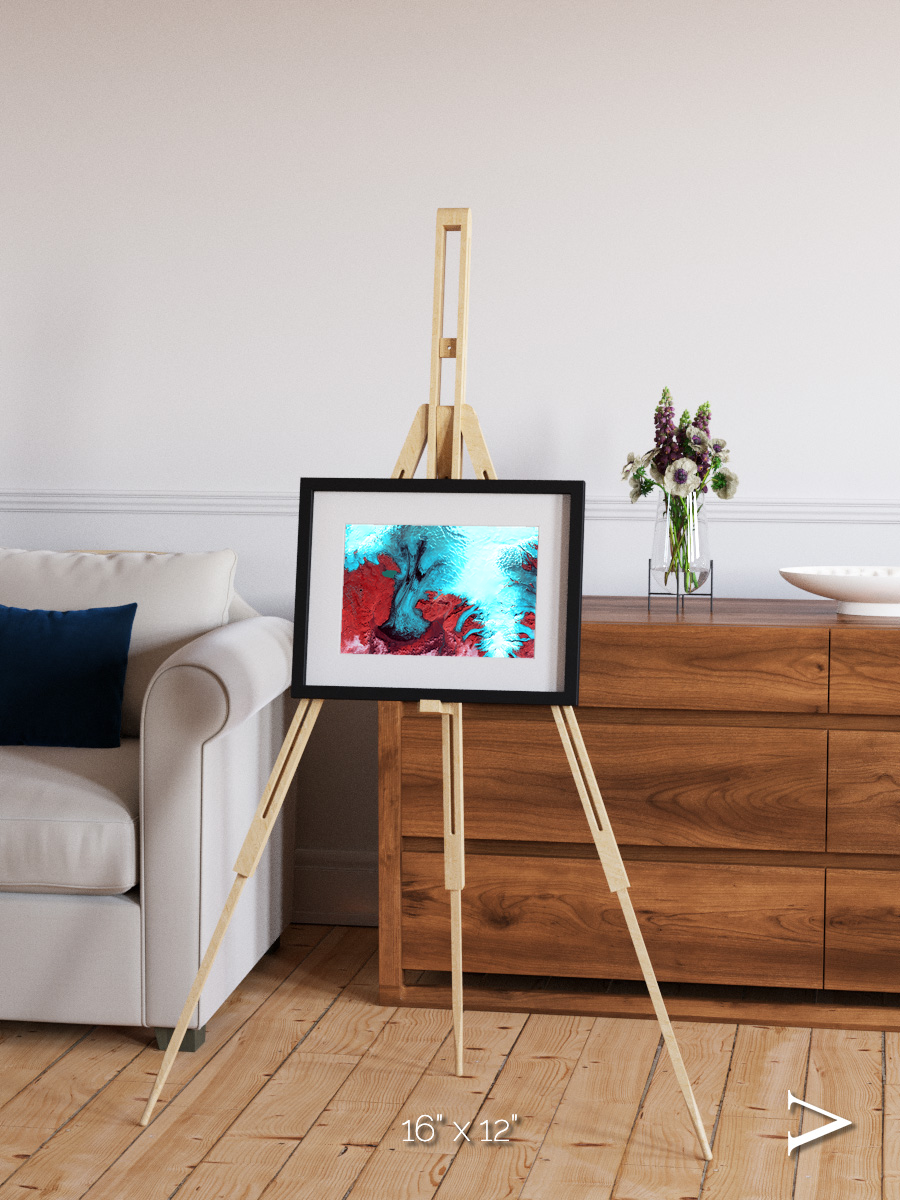 Polar Flow, Vatnajokull Glacier Ice Cap Framed & Mounted Print