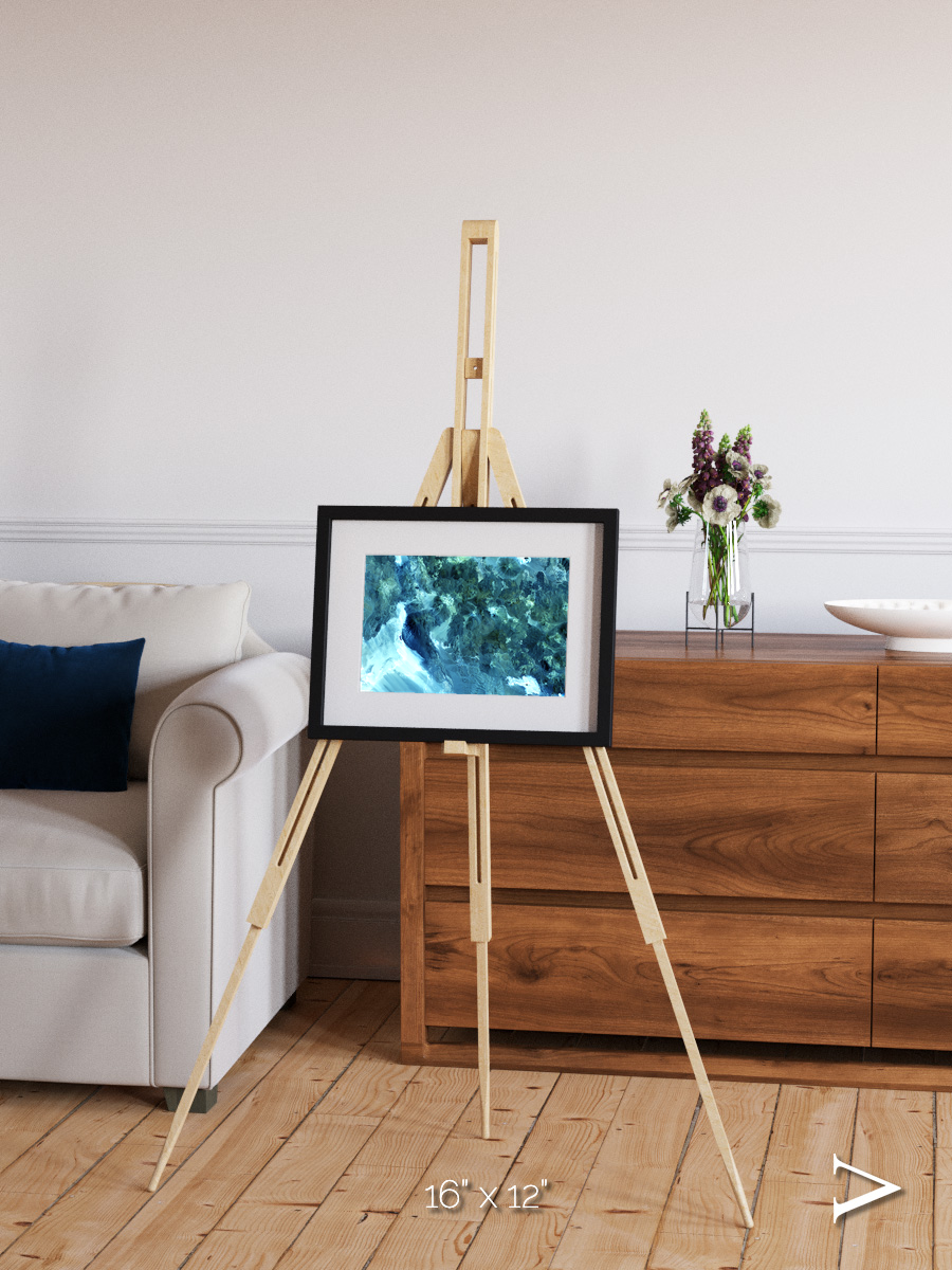 Heat Scars, Volcanoes Framed & Mounted Print