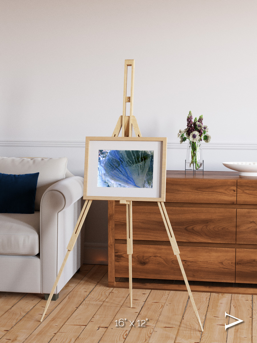 Sunlit Dunes, Alluvial Fan Framed & Mounted Print