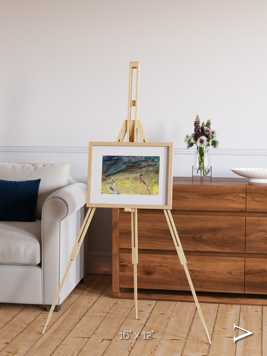 Crimson Veins, Atlas Mountains Framed & Mounted Print