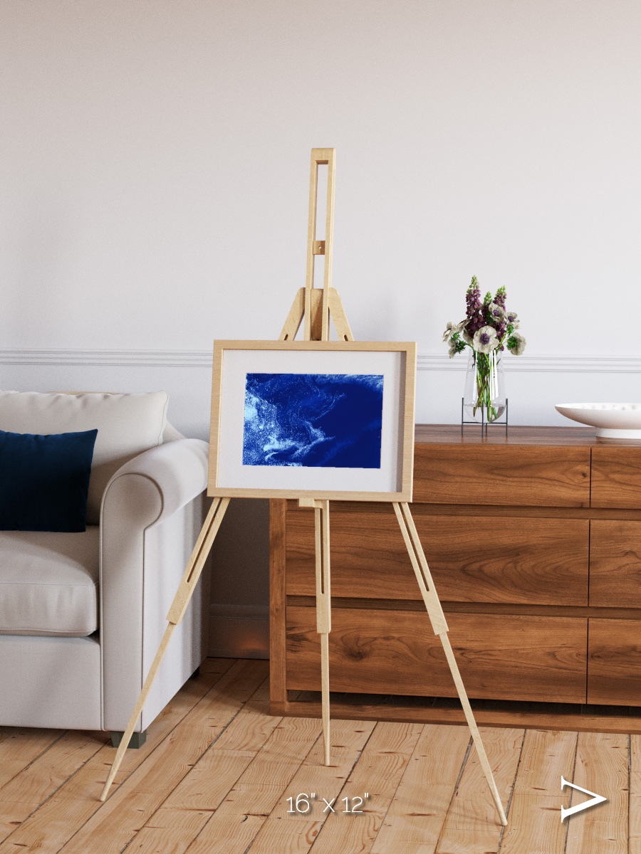 Wind Signatures, Ice Stars Framed & Mounted Print