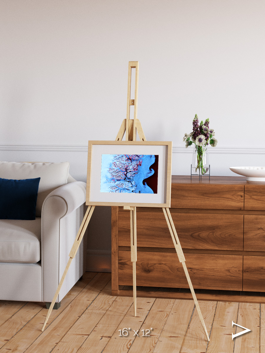 Polar Flow, Ice Waves Framed & Mounted Print